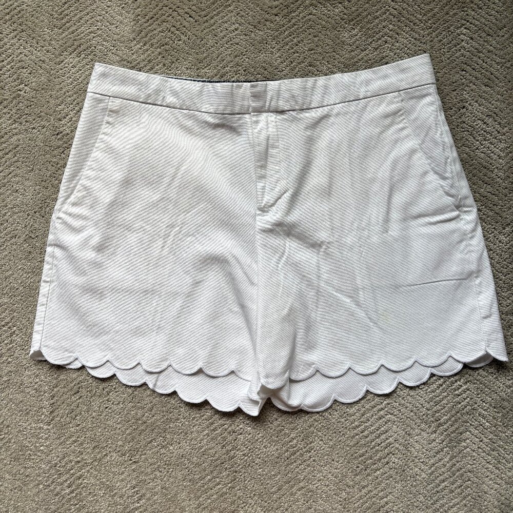 Banana Republic Women's White Scallop Edge Short